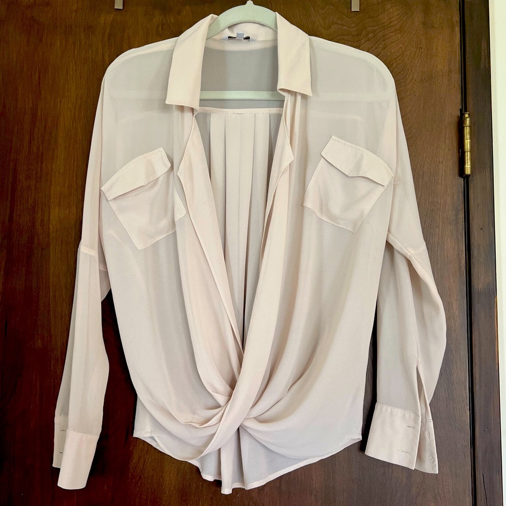 Light Open Front Blouse | Size small